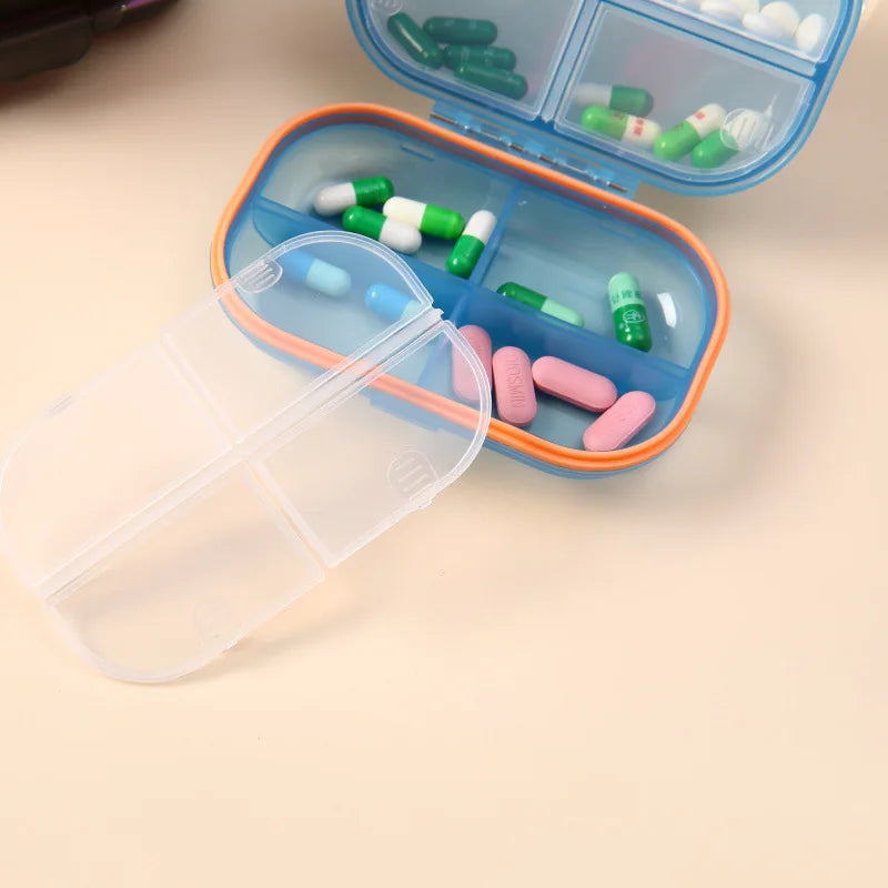 Povei Weekly Pill Organizer Case with 7 Grids - Portable Medicine Storage Container