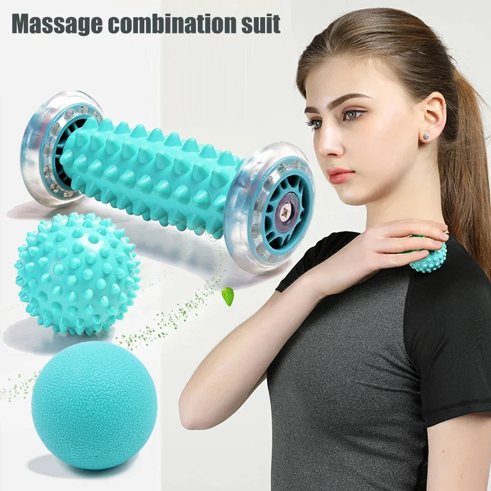 Povei Foot Massager Roller Set for Yoga and Muscle Relaxation