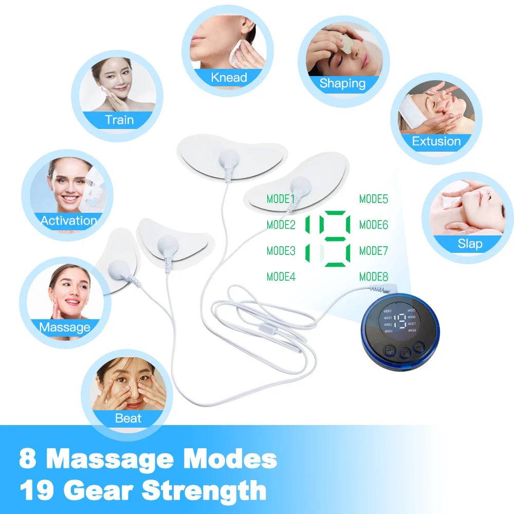 Povei Electric EMS Eye Beauty Massager: Facial Lifting, Anti-Wrinkle, Dark Circle Removal