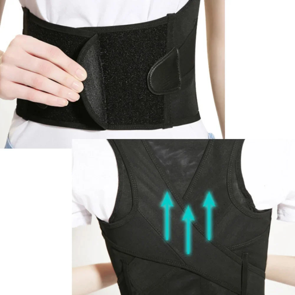 Povei Adjustable Back Posture Corrector Therapy Brace for Clavicle Lumbar Support