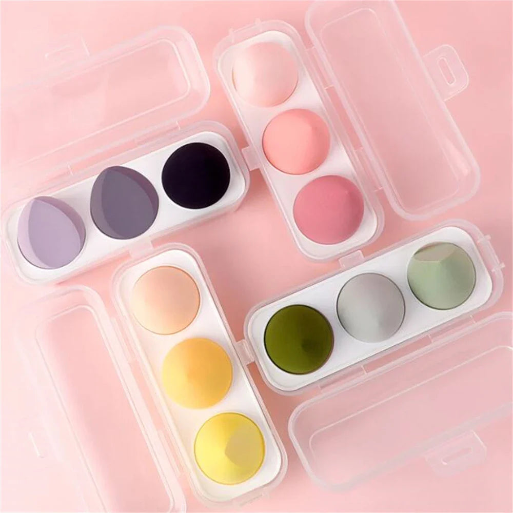 Povei Makeup Blender Sponge Set with Storage Box - Beauty Tools for Flawless Application