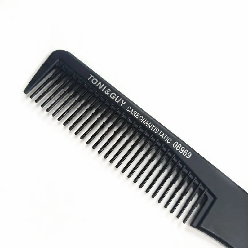 Povei Carbon Fiber Hair Comb with Steel Pins for Fluffy Styling