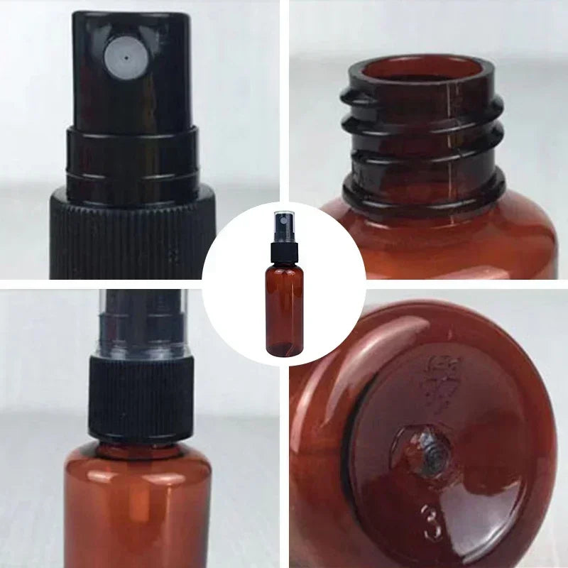 Povei Dark Brown Portable Split Bottle for Perfume & Essential Oils, 10Pcs