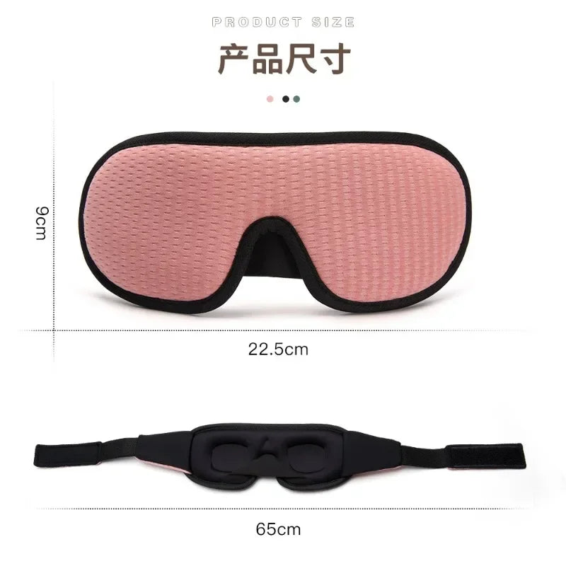 Povei 3D Soft Sleep Mask - Block Out Light, Aid Relaxing Sleep, Nighttime Eyeshade