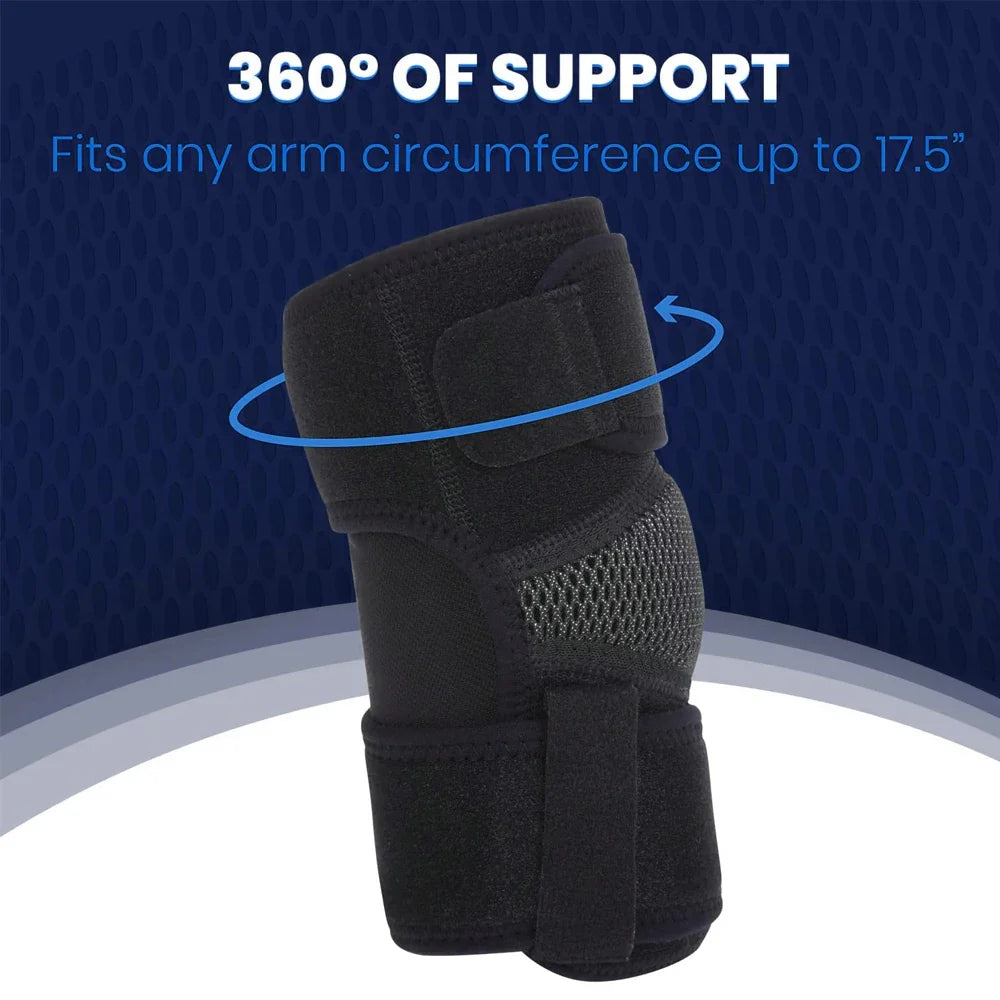 Povei Compression Elbow Brace Wrap for Arm Support - Men Women