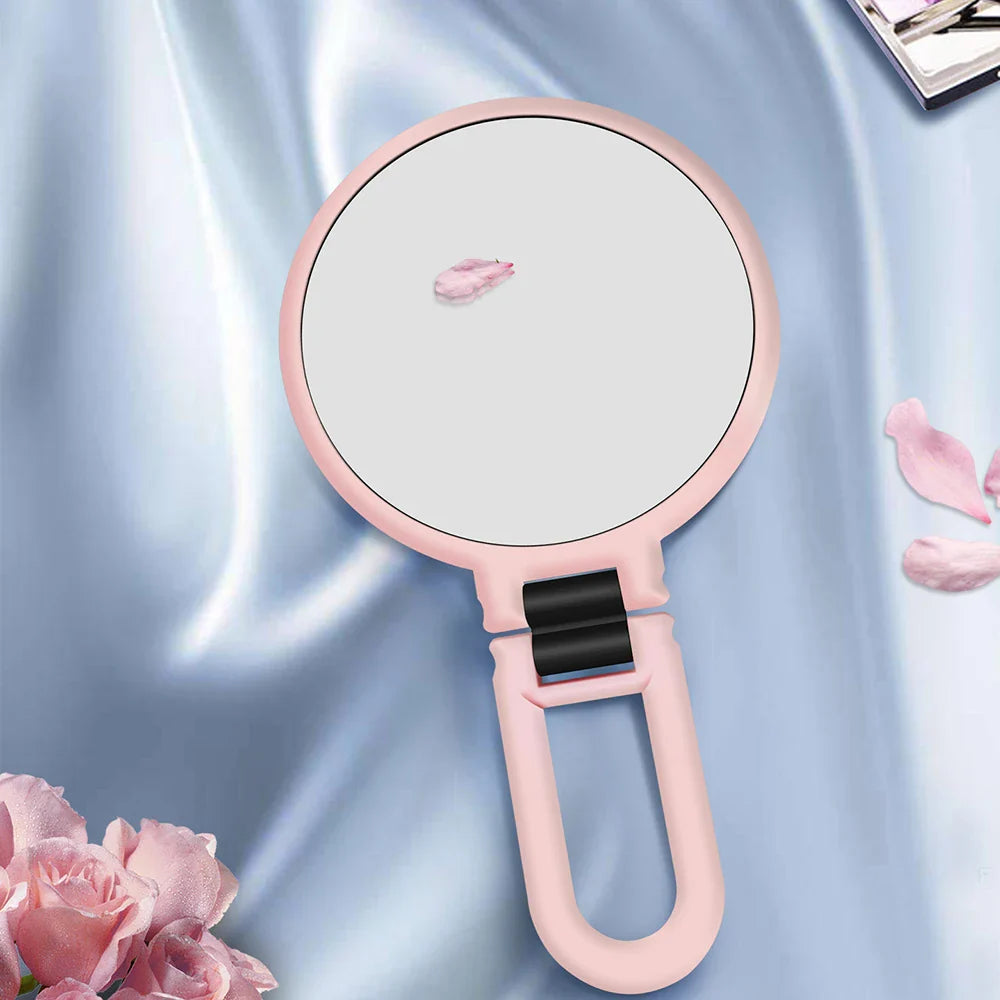 Povei 10X Magnifying Double-Sided Handheld Makeup Mirror