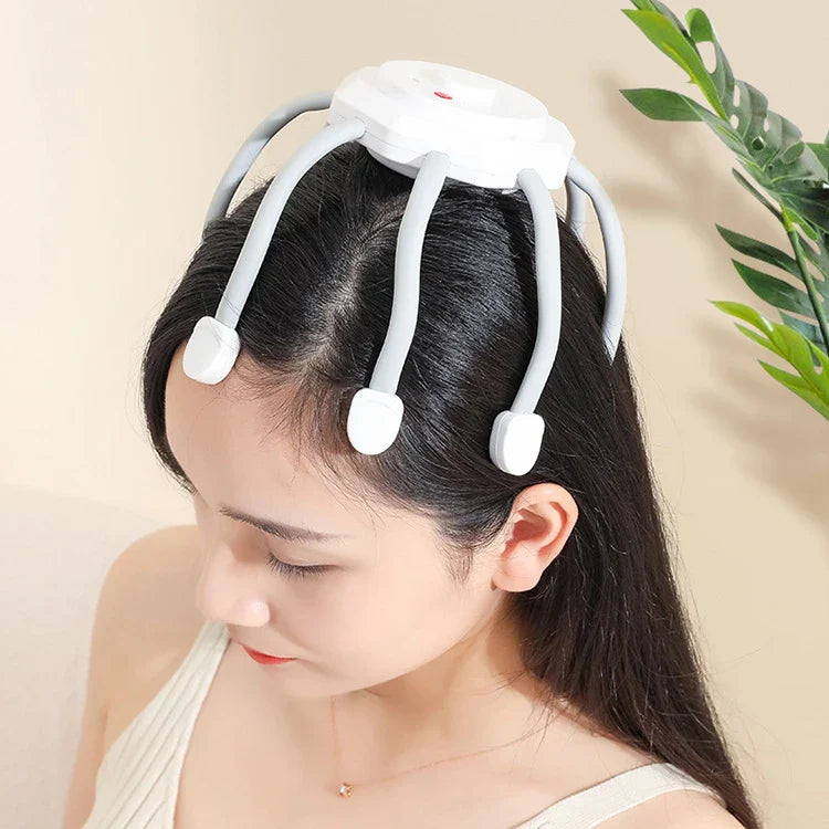 Povei Electric Octopus Claw Head Massager with 3 Vibration Modes