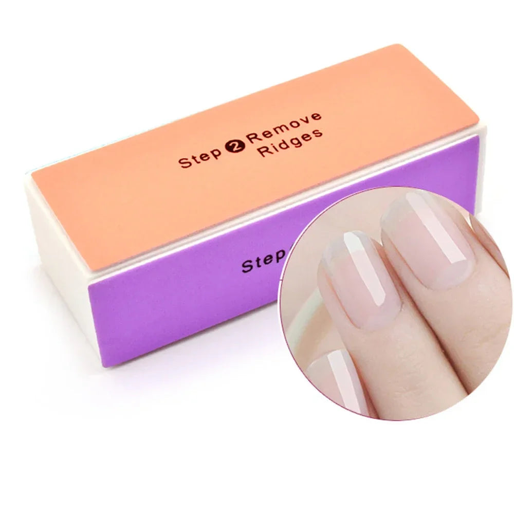 Povei 4-Sided Nail Buffer Block for UV Gel Polish Manicure Buffing