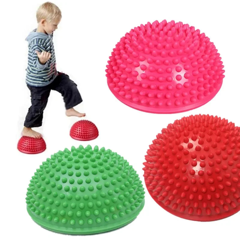 Povei Inflatable Half Sphere Massage Ball for Pilates Yoga Fitness Sports