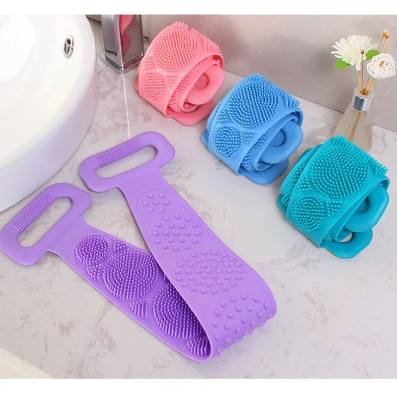 Povei Silicone Body Scrubber & Exfoliating Shower Brush