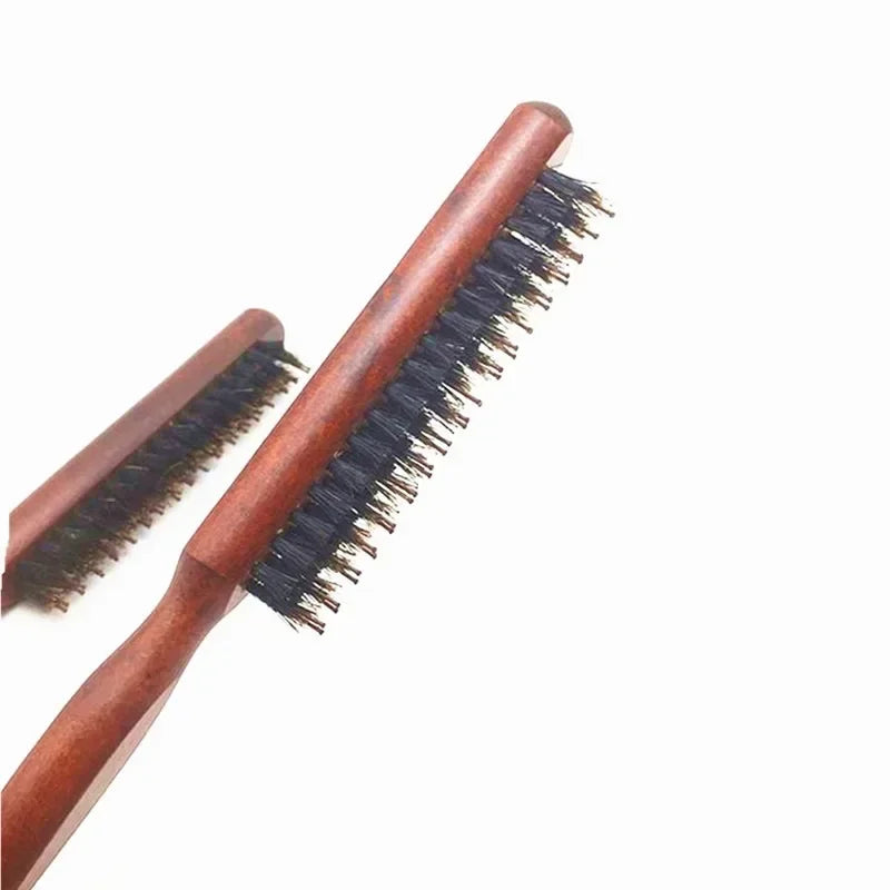 Povei Boar Bristle Back Hair Brush Comb Hairbrush Extension Professional Styling Tools