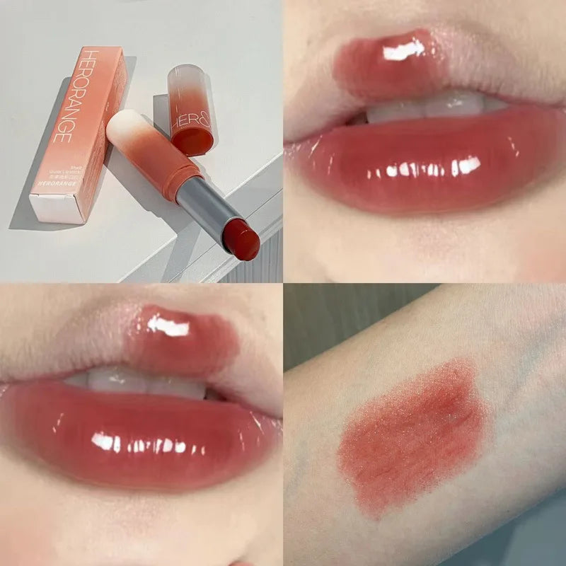 Povei Crystal Glass Lip Glaze Moisturizing Lipstick for Lasting Jelly Juice Shine