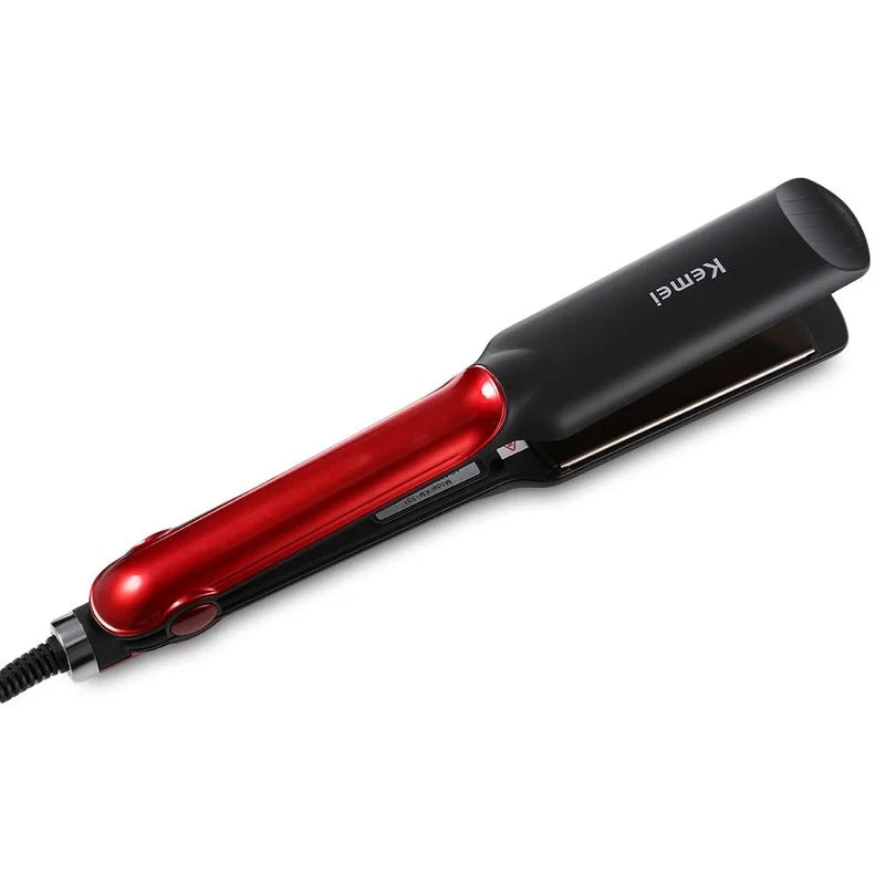 Povei KM-531 Titanium Hair Straightener Professional Flat Iron for Wet/Dry Styling