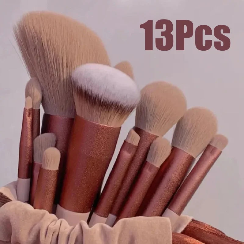 Povei 13-Piece Makeup Brush Set for Flawless Beauty Application