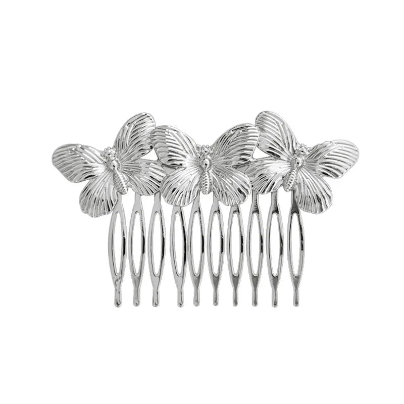 Povei Butterfly Hair Combs Bridal Wedding Side Clips Hair Accessories