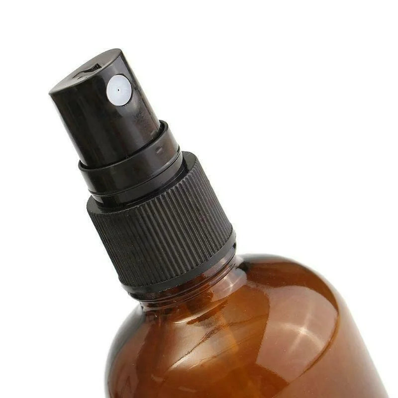 Povei Amber Glass Spray Bottle for Essential Oils & Perfume, Refillable 5-100ML