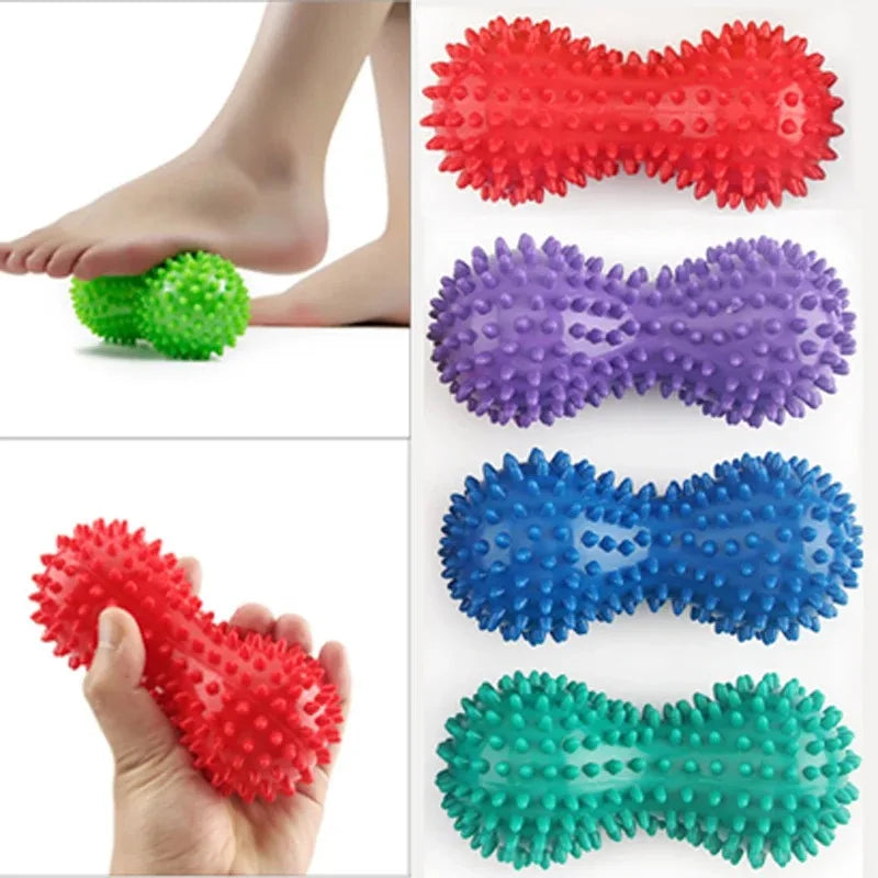 Povei Foot Massage Roller Peanut Spiky Ball Set for Pain Relief