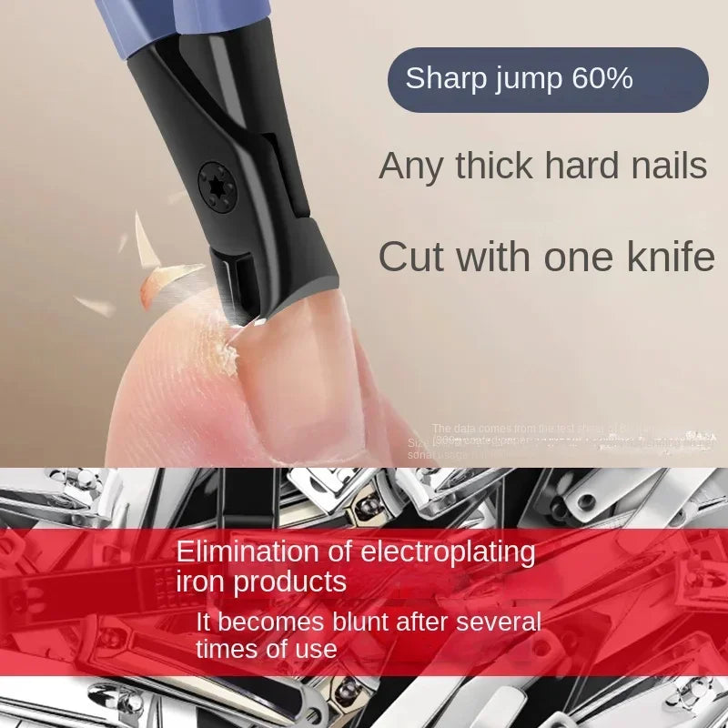 Povei Thick Hard Nail Clipper with Anti-splash Design