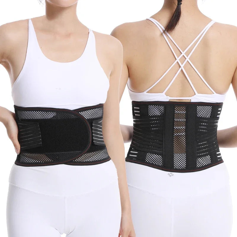 Povei Breathable Back Brace Waist Trainer for Men and Women