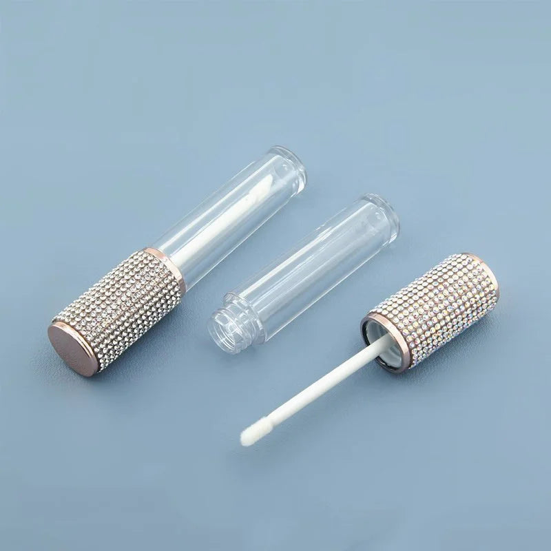 Povei Crystal Clear Rhinestone Lip Gloss Tube Beauty Container