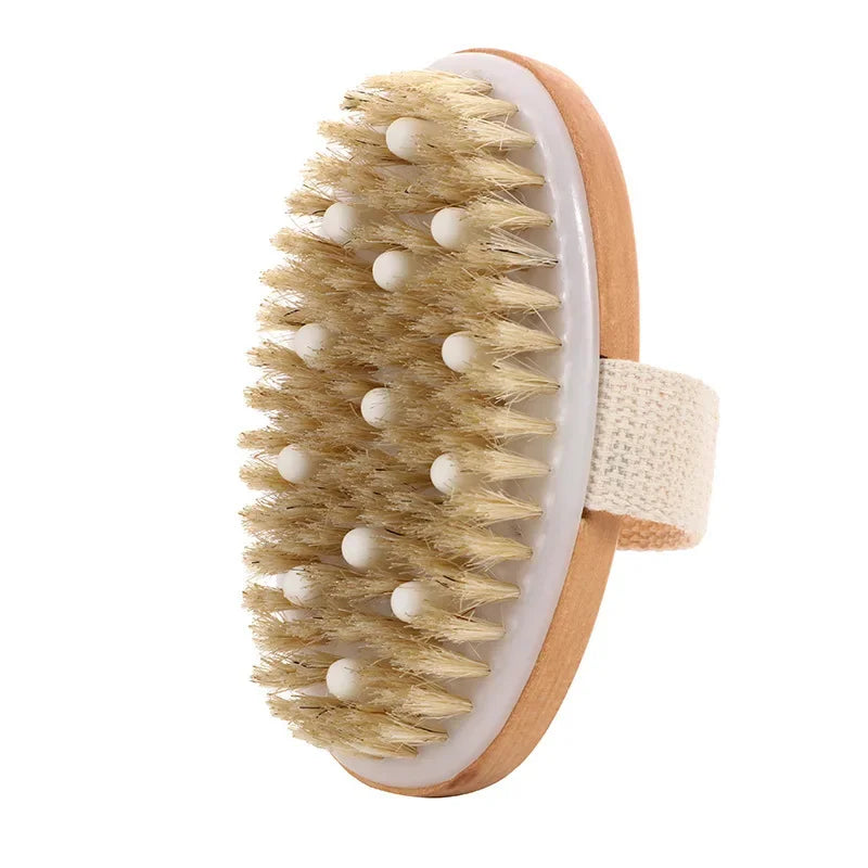 Povei Wooden Cellulite Brush & Scalp Massage Hair Comb for Spa and Massage