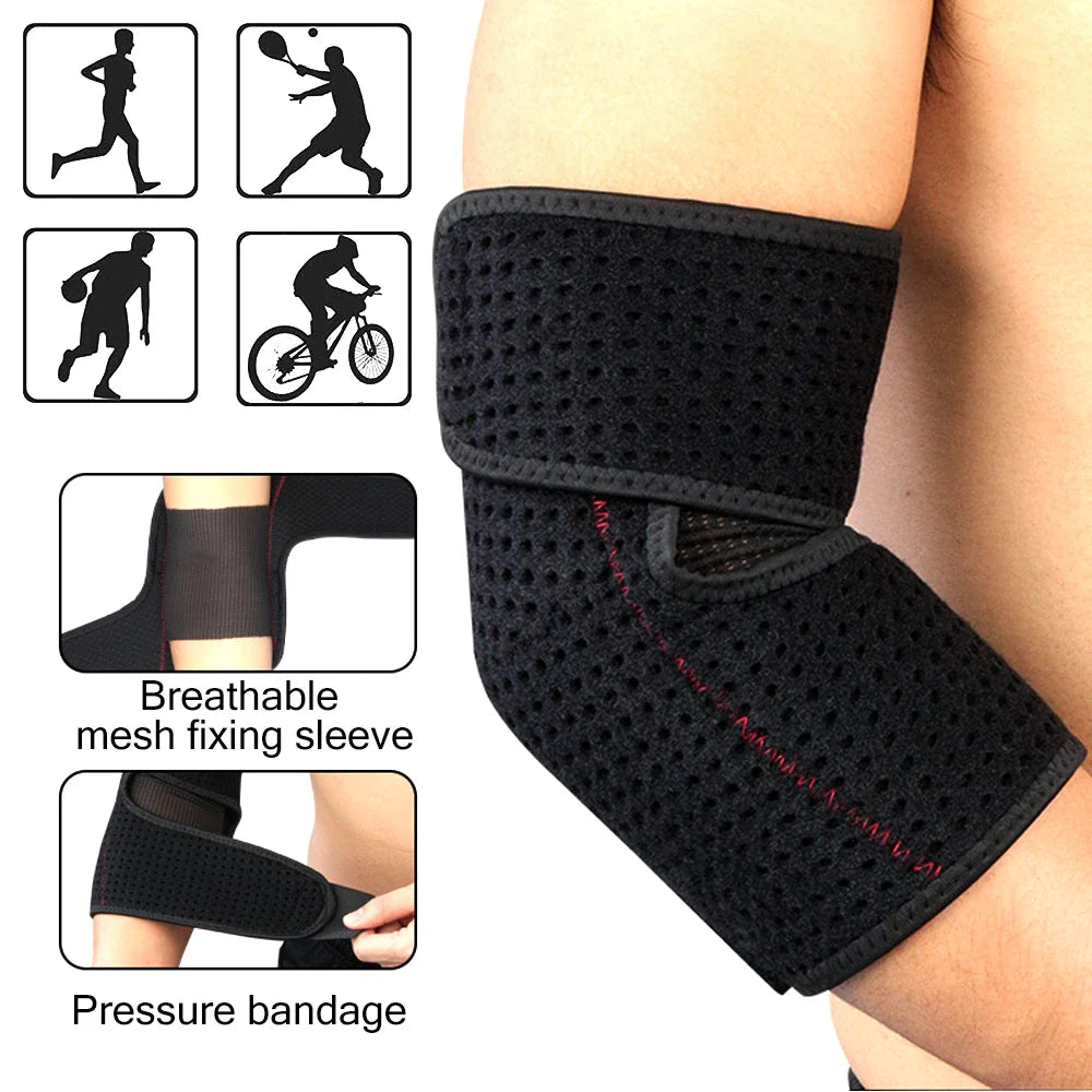 Povei Adjustable Elbow Brace Support Compression Sleeve for Joint Pain Relief