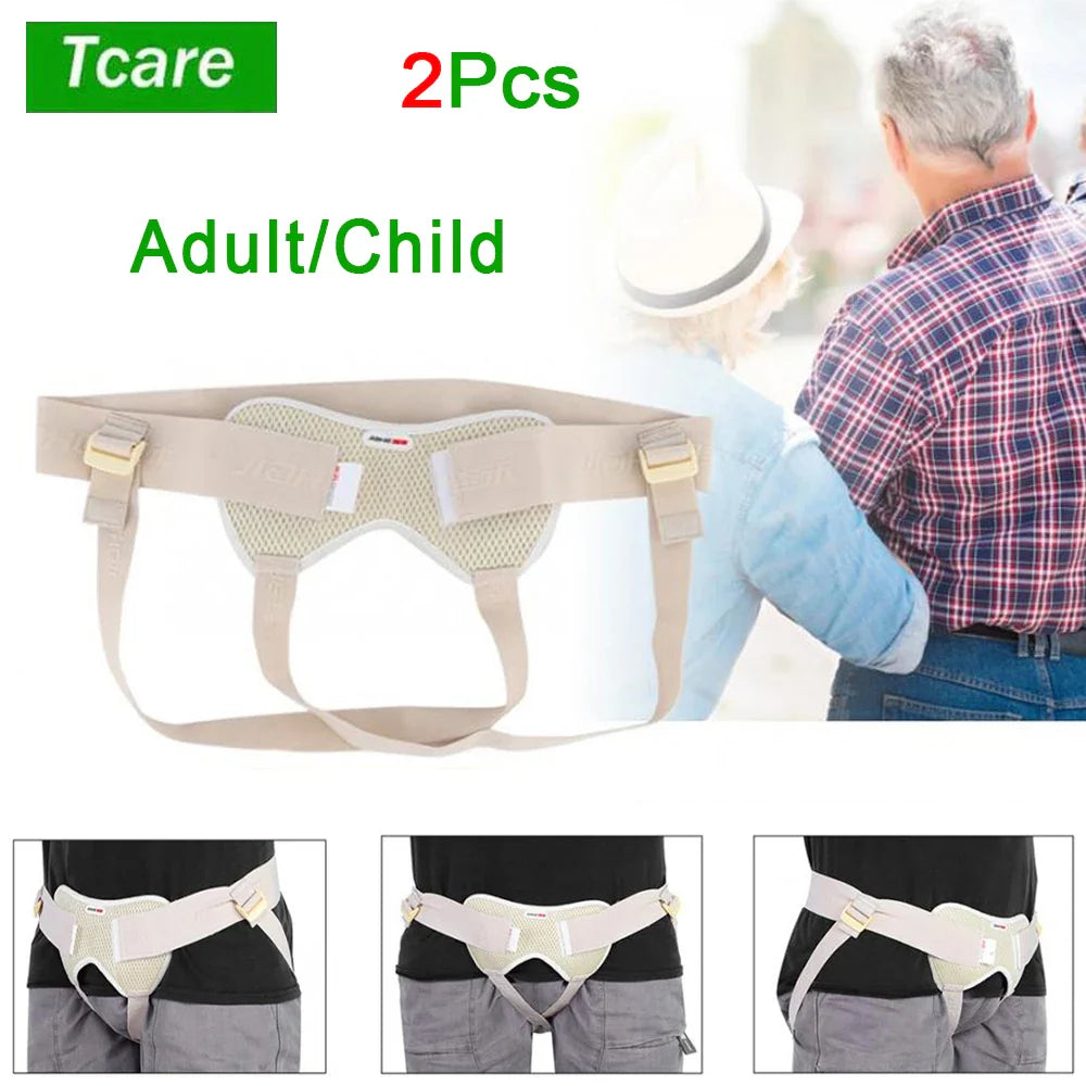 Povei Adjustable Hernia Belt Truss for Inguinal/Sports Hernia Adult Child Groin