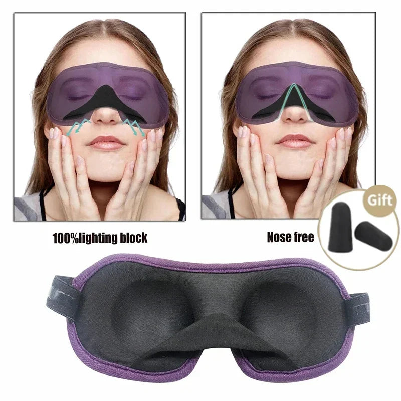 Povei 3D Sleeping Eye Mask | Soft Blindfold for Restful Sleep