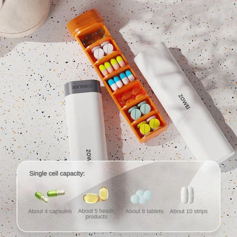 Povei Weekly Pill Dispenser Organizer for Medication Storage