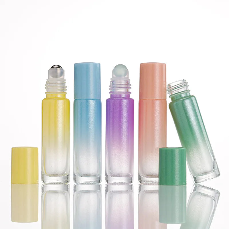 Povei 5ml Gradient Glass Roll On Bottles for Essential Oils