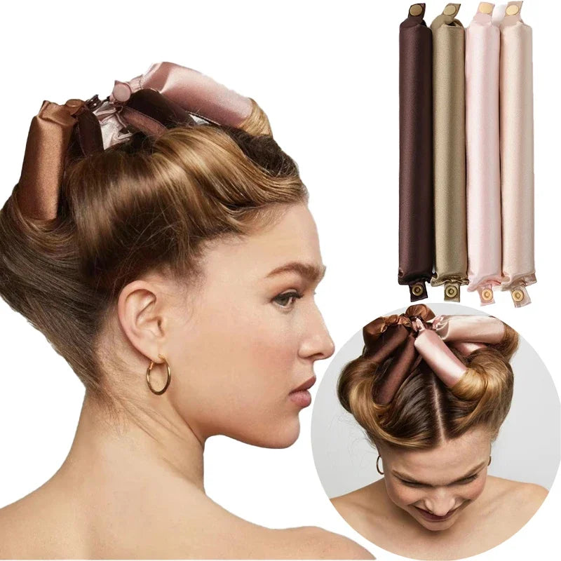 Povei Satin Curling Rod Headband for Heatless Soft Curls