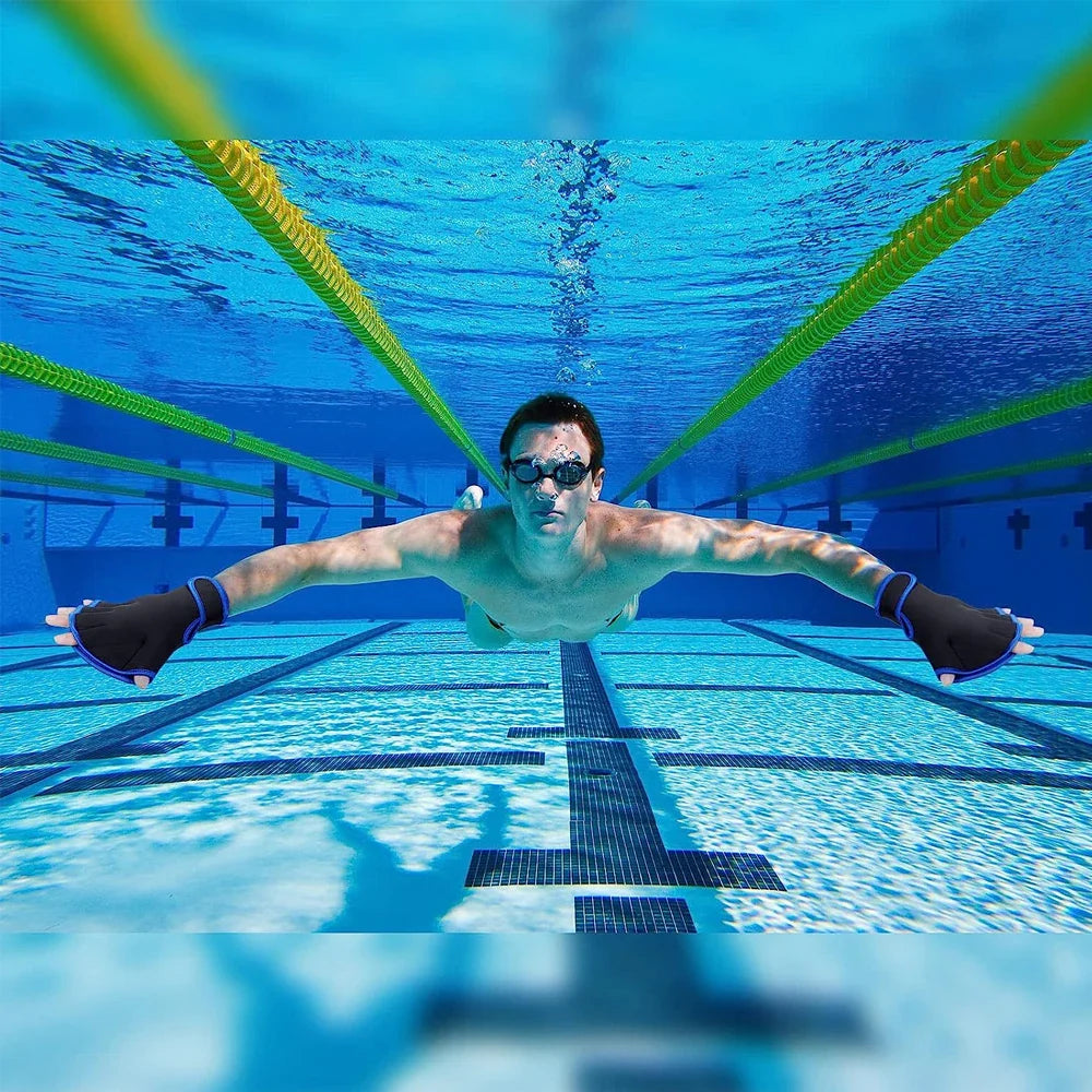 Povei Aquatic Swim Gloves: Waterproof Hand Paddles for Swimming Training