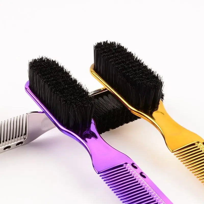 Povei Dual-Sided Small Beard Styling Brush for Professional Grooming