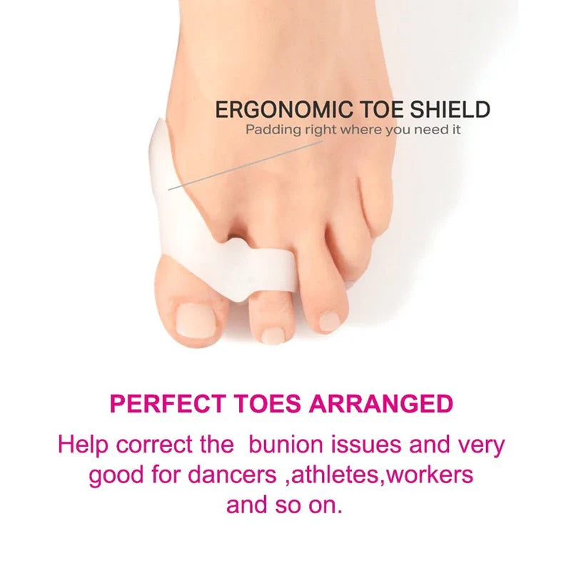 Povei Big Toe Separator Hallux Valgus Corrector Orthotics for Bunion Alignment