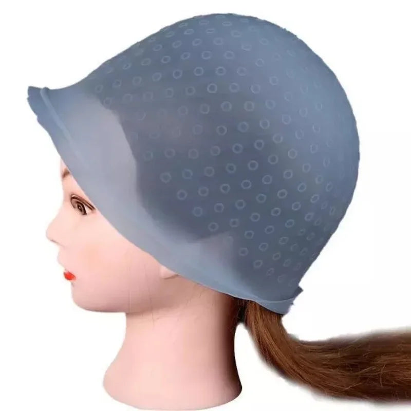 Povei Silicone Hair Dyeing Cap for Highlighting and Coloring - Reusable and Safe.