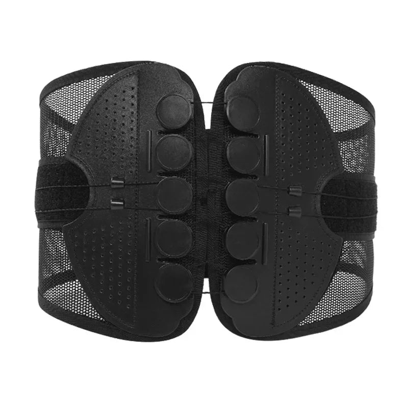 Povei Double Pull Lumbar Support Belt for Injury Muscle Posture Correction.