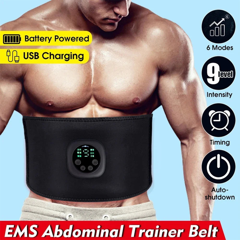 Povei Abdominal Slimming Belt: Smart Abs Stimulator & Waist Trainer