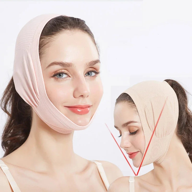 Povei Double Chin Face Bandage Face-lift Mask for Wrinkle Removal and Facial Slimming