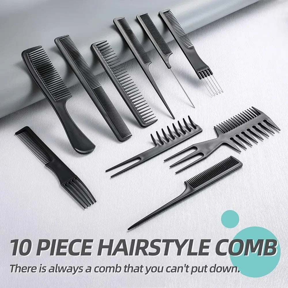 Povei Hair Styling Comb Set: Professional Barber Hair Cutting Combs and Salon Tools