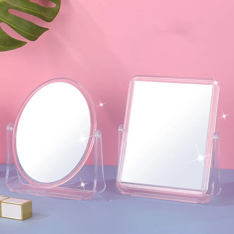 Povei Double-Sided Swivel Makeup Mirror for Beauty Grooming