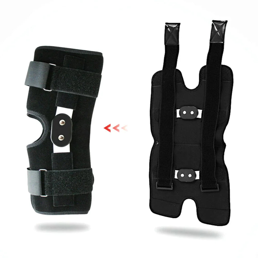 Povei Adjustable Knee Brace with Side Stabilizers for Recovery and Support