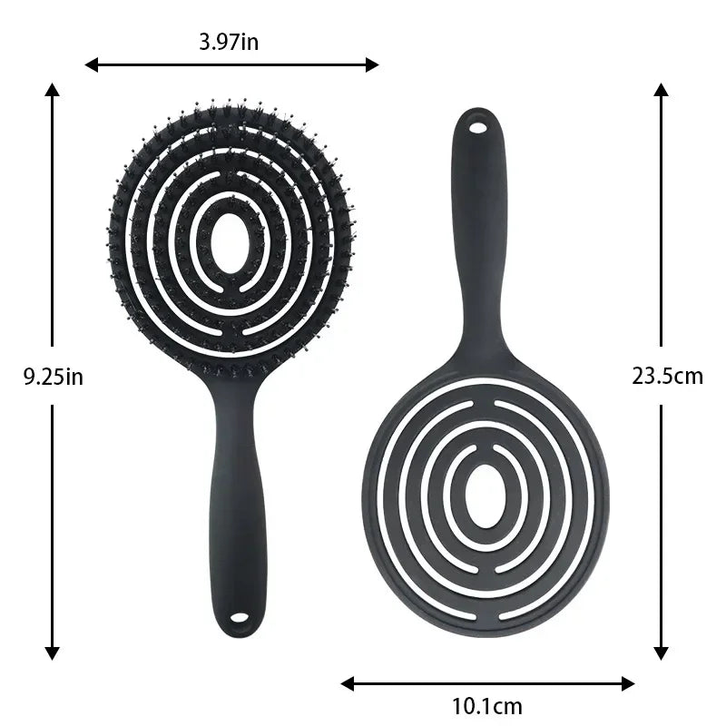 Povei Bristle Nylon Hair Massage Comb Detangling Brush Hairdressing Styling