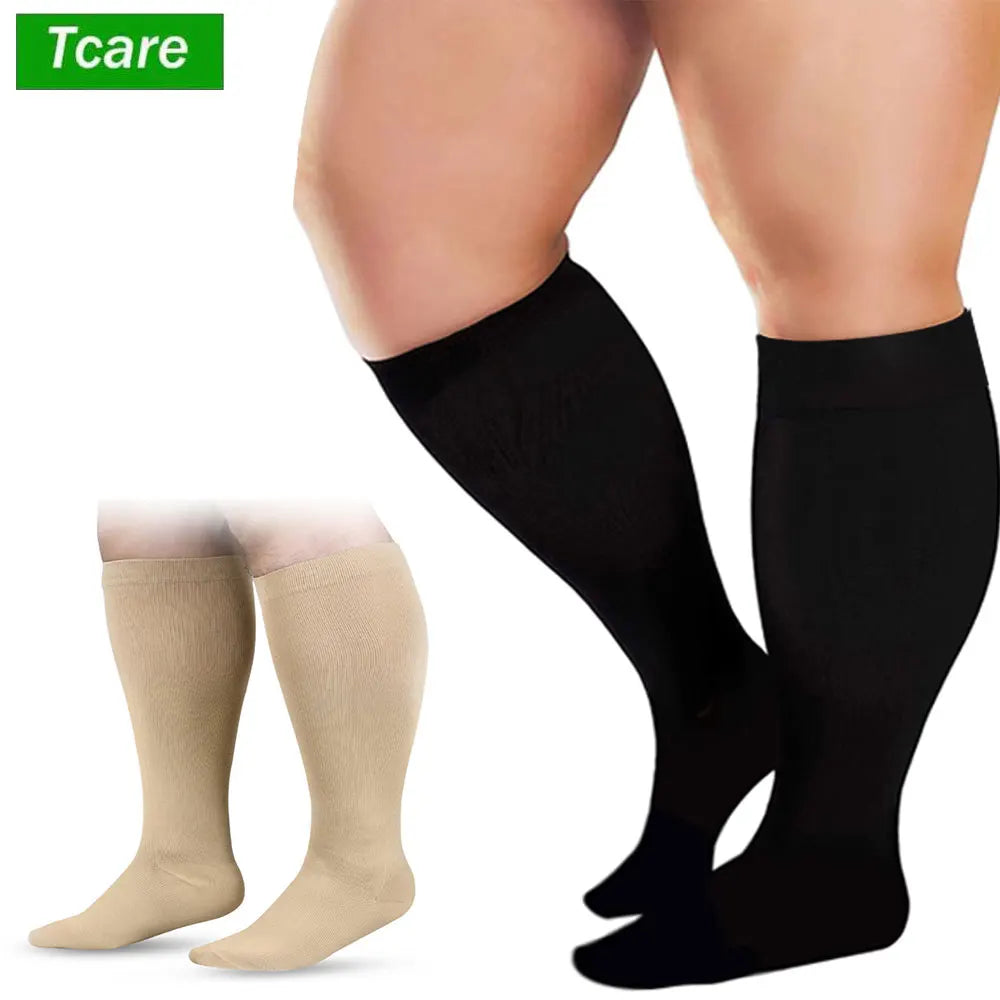 Povei Compression Socks for Varicocele Swelling and Weight Loss in 2XL-7XL Sizes