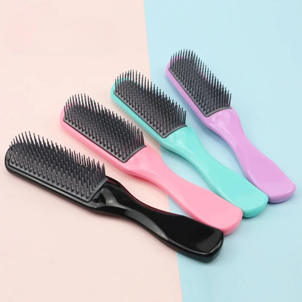 Povei Long Scalp Massage Comb Detangling Hair Brush Anti Static Wet Curly Hair Brush