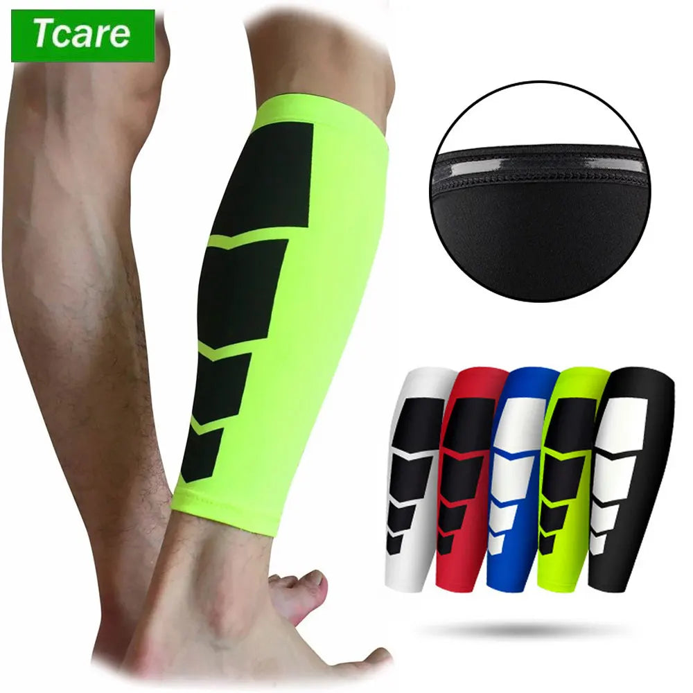 Povei Calf Compression Sleeves for Athletes: Supportive Footless Socks for Running, Football, Cycling