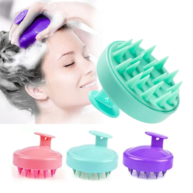 Povei Silicone Scalp Massager Comb for Hair Washing and Body Massage