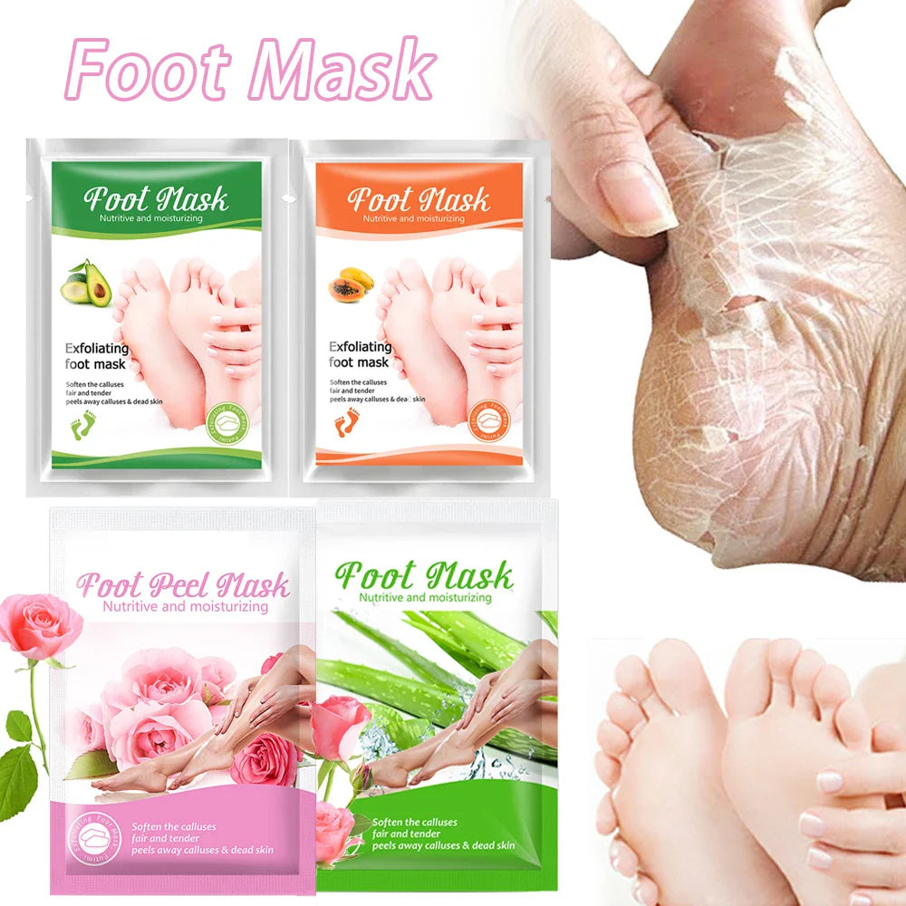 Povei Exfoliating Foot Mask for Soft Feet and Eliminating Dead Skin