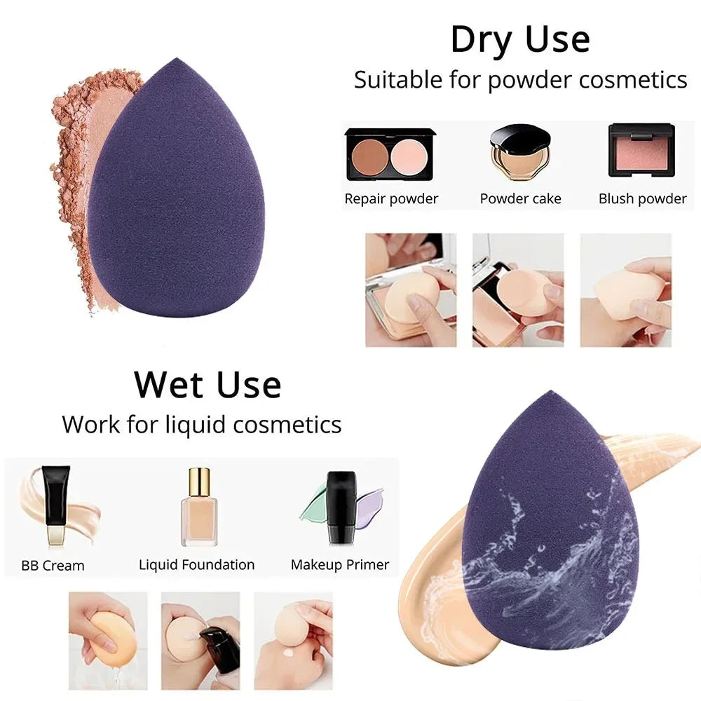 Povei Beauty Egg Makeup Sponge Blender Set for Flawless Foundation Application