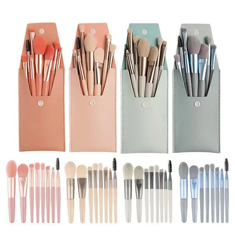 Povei 8Pcs Makeup Brushes Set for Flawless Beauty Looks