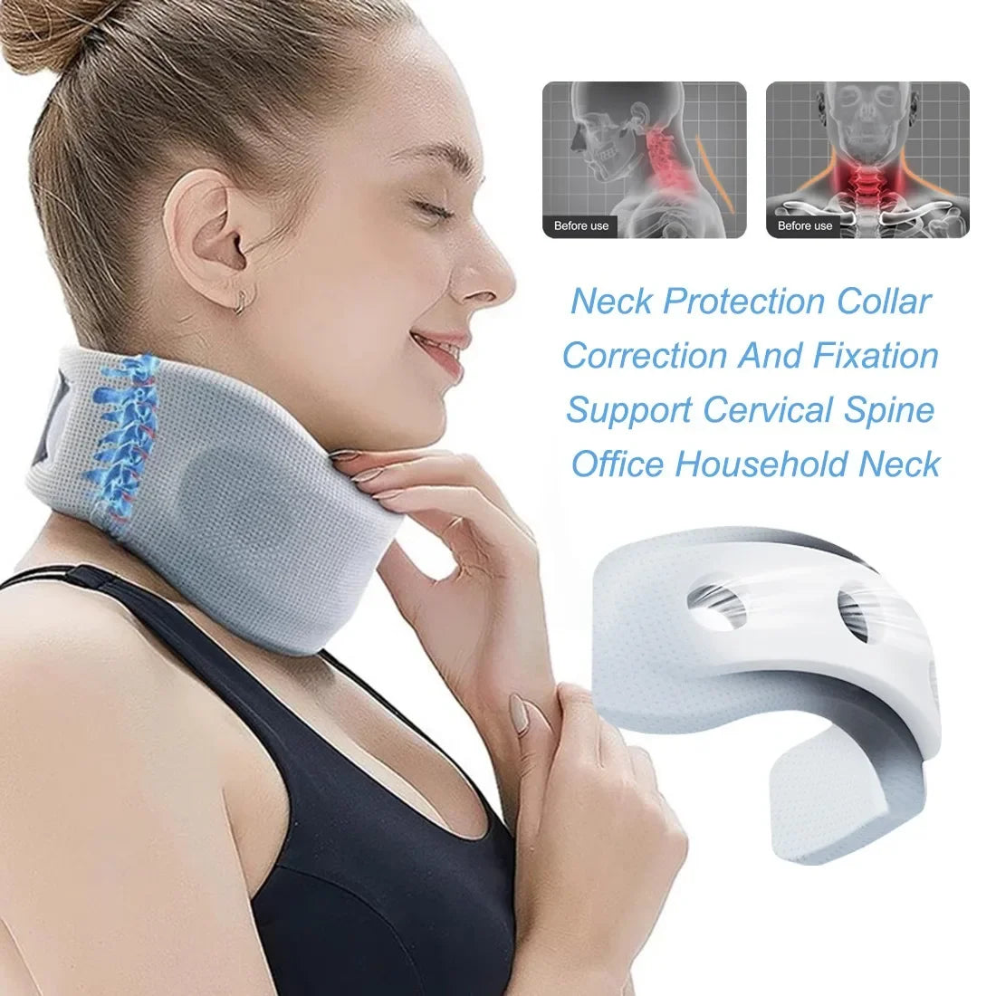 Povei Neck Support Pillow: Adjustable Soft Foam for Cervical Pain Relief